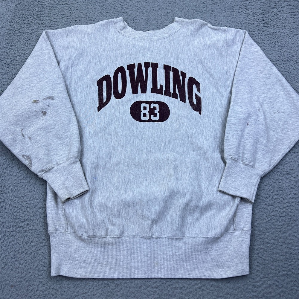 VTG Champion Reverse Weave Dowling College Crewneck Sweatshirt Sweater‎ XL USA